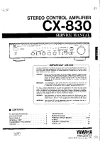 Yamaha CX-830 - Service Manual 
